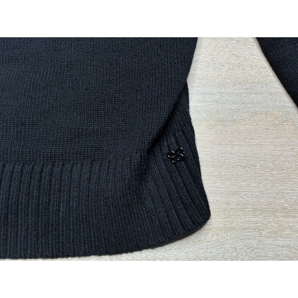 Aritzia NWT Sunday Best Topaz Sweater in Black XS Off the Shoulder Ribbed Cotton - Picture 3 of 9
